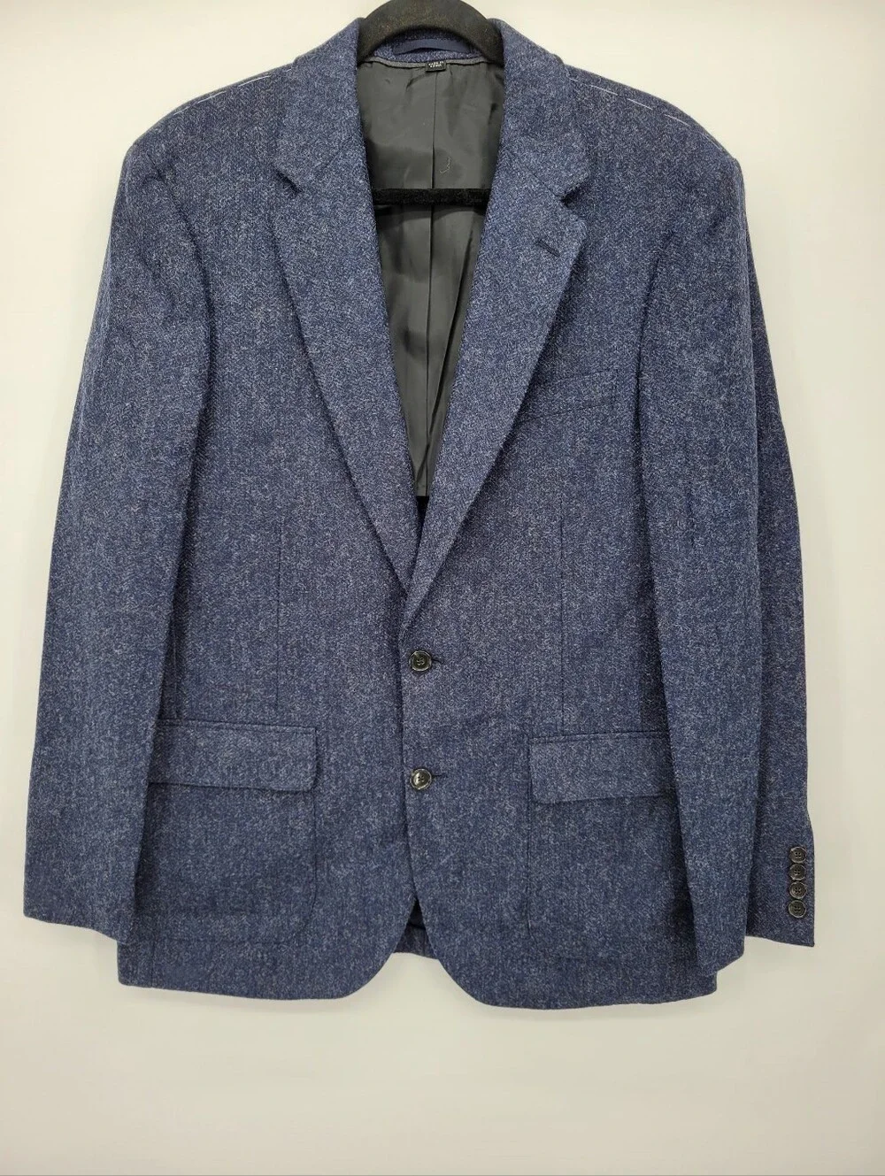 JCrew Mens Ludlow Blazer English herringbone MOON tweed Navy 42R c8778